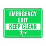 Classic Framed Plus Emergency Exit – Keep Clear Door or Wall Sign | Health and Safety Workplace Warning