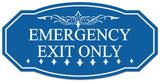 Signs ByLITA Victorian Emergency Exit Only Wall or Door Sign - Easy Installation | Durable Wall or Door