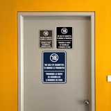 Signs ByLITA Portrait Round The Sale Of Cigarettes To Minors Is Prohibited Door or Wall Sign | Spanish Bilingual Warehouse and Factory Signs