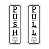 Signs ByLITA Vertical Push and Pull - Christian Door Signs (Push Pull Christian Acronym) Door Sign