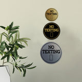 Signs ByLITA Circle No texting (Cellphone) Wall or Door Sign