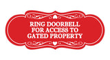 Signs ByLITA Designer Ring Doorbell for Access to Gated Property Wall or Door Sign