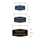 Signs ByLITA Fancy Nothing In This House Is Worth Dying For Armed Military Veteran Inside Easy Installation | Honor Veterans with Military Signs | US Pride | Businesses and Homes Wall or Door Sign