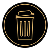 Signs ByLITA Circle Trash Can Graphic Door or Wall Sign | Easy Installation | Durable Construction | Promote Health And Safety | Caution Warning Sign for Home, Business and Office Spaces