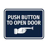 Classic Framed Push Button to Open Door Wall or Door Sign