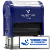 All Quality Produced under ethical and environmentally responsible conditions Self-Inking Rubber Stamp