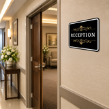 Classic Framed Plus Reception — Wall or Door Sign | Funeral and Memorial Services - Room & Area - Sign