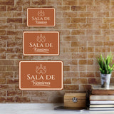 Classic Framed Plus Sala de Reuniones — Meeting Room Door or Wall Sign | Spanish - Church Room & Area Signs