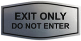 Signs ByLITA Fancy Exit Only Do Not Enter Sign | Legible Lettering | Easy No-Tool Installation | Powerful Foam Tape