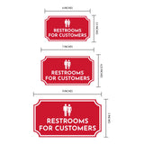 Notched Standard Restrooms for Customers Wall or Door Sign