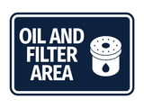 Signs ByLITA Classic Framed Oil and Filter Area Wall or Door Sign