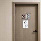 Portrait Round Lab Authorized Personnel Only Wall or Door Sign