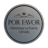Signs ByLITA Circle Por favor Mantenga La Puerta Cerrada Wall or Door Sign