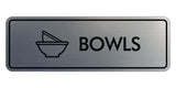 Signs ByLITA Standard Bowls Door or Wall Sign Easy Installation | Durable Construction | Kitchen Essentials | Hygiene | AirBnB Signs
