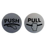 Signs ByLITA Circle Push and Pull Door Signs (Hands Vectors) Door Sign