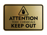 Signs ByLITA Classic Framed Attention: Toxic Chemicals - Keep Out Door or Wall Sign Easy Installation | Health And Safety | Building And Warning Signs