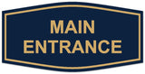 Signs ByLITA Fancy Main Entrance Sign - LEGIBLE Lettering | Durable ABS Plastic | Vibrant Colors | Powerful Foam Tape