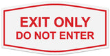 Signs ByLITA Fancy Exit Only Do Not Enter Sign | Legible Lettering | Easy No-Tool Installation | Powerful Foam Tape