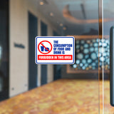 Classic Framed Plus The Consumption Of Food And Drink Is Forbidden In This Area Door or Wall Sign