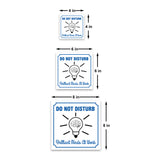Square Plus Do Not Disturb Brilliant Minds At Work Door or Wall Sign | Workplace Cleaning Signage