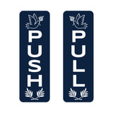 Signs ByLITA Vertical Push and Pull Door Signs (Peace Doves) Door Signs