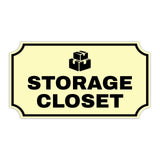 Notched Standard Storage Closet Wall or Door Sign | Facilities and Rooms Sign