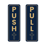 Signs ByLITA Vertical Push and Pull Door Signs (Church Crosses) Door Sign