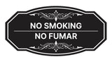 Signs ByLITA Victorian No Smoking/No Fumar Bilingual Wall or Door Sign