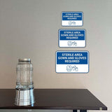Classic Framed Plus Sterile Area Gown and Gloves Required Door or Wall Sign | Medical Procedure Rooms