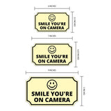 Notched Standard Smile You're on Camera Wall or Door Sign | Warning/Safety/Precaution