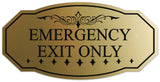 Signs ByLITA Victorian Emergency Exit Only Wall or Door Sign - Easy Installation | Durable Wall or Door