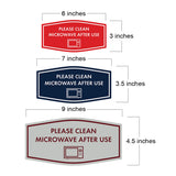 Signs ByLITA Fancy Please Clean Microwave After Use Vector Sign - Kitchen Signs | Durable Material | Cleaning Reminder | Easy Installation Wall or Door Sign