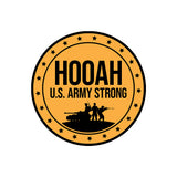 Circle Plus Hooah! U.S. Army Strong Door or Wall Sign Honor Veterans with Military Signs | US Pride | Veteran Gratitude and Discount Signs
