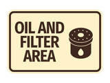 Signs ByLITA Classic Framed Oil and Filter Area Wall or Door Sign