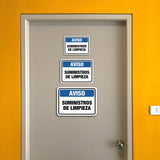 Classic Framed Plus Aviso Suministros De Limpieza Door or Wall Sign | Spanish Business Signage