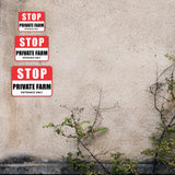Classic Framed Plus Stop Private Farm Entrance Only Door or Wall Sign | Farm/Barn Warning Signage
