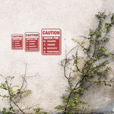 Portrait Round Plus Caution Watch For Children Joggers Bicyclists Pedestrians Wall or Door Sign | Children Safety Signs