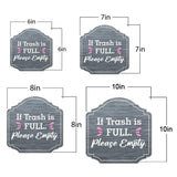 Heritage Plus If Trash is Full Please Empty Wall or Door Sign | Shared Space Hygiene Signage