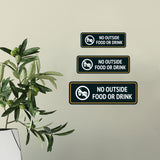 Standard Plus No Outside Food Or Drink Wall or Door Sign | Public Spaces Signage