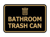 Signs ByLITA Classic Framed Bathroom Trash Can Wall or Door Sign