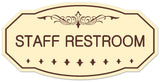 Signs ByLITA Victorian Staff Restroom Wall or Door Sign - Easy Installation | Durable Wall or Door
