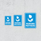 Portrait Round Plus Nursing Mothers Wall or Door Sign | Baby Rooms Signage