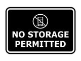 Signs ByLITA Classic Framed, No Storage Permitted Wall or Door Sign