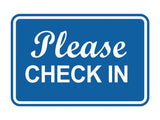 Signs ByLITA Classic Framed, Please Check In Wall or Door Sign