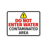 Classic Framed Plus Do Not Enter Water – Contaminated Area Door or Wall Sign | Miscellaneous Warning Signs - Industrial & Construction