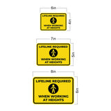 Classic Framed Plus Lifeline Required When Working at Heights Door or Wall Sign | Miscellaneous Warning Signs - Industrial & Construction