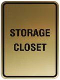 Signs ByLITA Portrait Round Storage Closet Sign - Laser-Engraved Lettering | Durable ABS Plastic | Vibrant Colors | Powerful Foam Tape