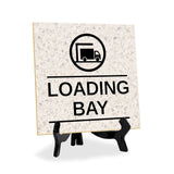 Facility Room and Authorized Personnel Only Table Signs 5"x 5" Square Table Sign With Acrylic Easel