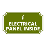 Notched Standard Electrical Panel Inside Wall or Door Sign | Facilities and Rooms Sign