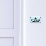 Notched Standard Storage Closet Wall or Door Sign | Facilities and Rooms Sign